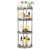 Binecer Corner Shower Caddy Stand, 4 Tier Standing Shower Organizer