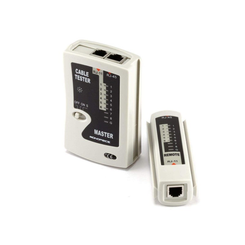 Monoprice RJ-11 and RJ-45 Modular Plug Tester (108138)