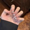 Koira Nude Pink Full Set Glue Nail Gradient Nail Tips Daily Manicure, 1 Piece, Pink / Koira 누드 핑크 풀세트 글루 네일 그라데이션 네일팁 데일리 매니큐어, 1개, 분홍색