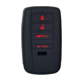 Funda para llavero Acura: 4 botones para llavero compatible con Acura ILX Hybrid MDX RDX RLX TLX 2014 2015 2016 2017 2018 2019 2020 2021 2022 2023 丨 Llavero protector remoto KR5V1 Silicona silicona