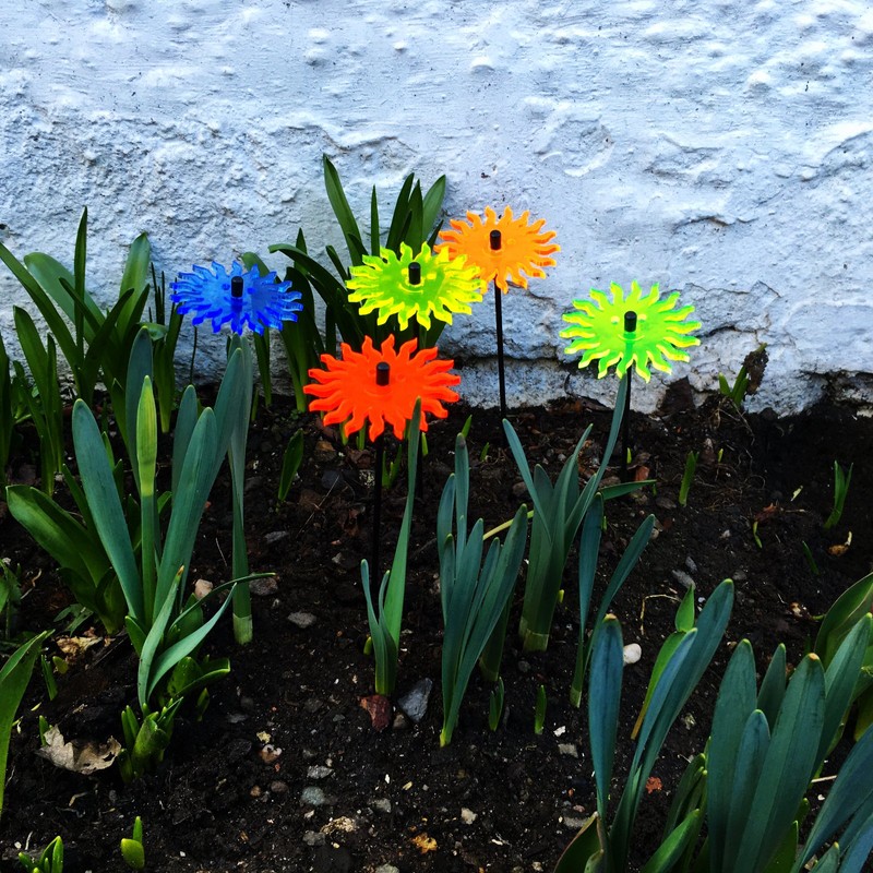 SunCatcher Garden Decor Ornaments Smiling Suns, Set of 5 Decorative