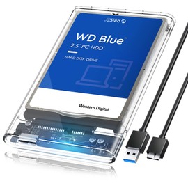 ORICO 2.5 Inch HDD / SSD Case USB3.0 Hard Disk Case UASP Supported 5Gbps Transfer Up to 6TB (9.5mm or Less) Anti-Static PC Material Transparent External SATA3.0 Drive Case 2139U3
