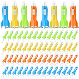 HCEWSBFD 320 PCS Helicopter Mini Flashlight Keychain,Rocket LED Flashlight, Mini Flashlights in Bulk ColorfulSmall LED Flashlight Keychain Astronaut Party Favors for Kids