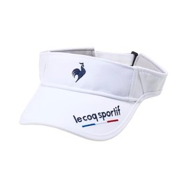 le coq sportif (ルコックスポルティフ) Sun Visor with Ear Curve Design, Sunglasses Holder, Cotton, Golf LG5SCP51M Unisex Adult, WH00 (white), Free size