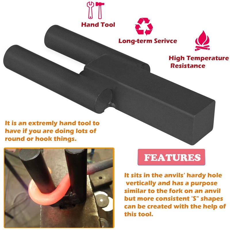 Blacksmith Hardy Anvil Tool 7/8" hardy Turning Bending Forge Scrolling