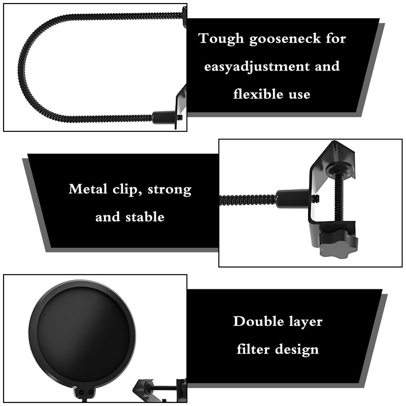 Microphone Pop Protection, Pop Protection, Microphone, Pop Filter, Professional Microphone