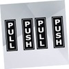 Ciieeo 4pcs Push Pull Door Sign Stickers Decals for Home