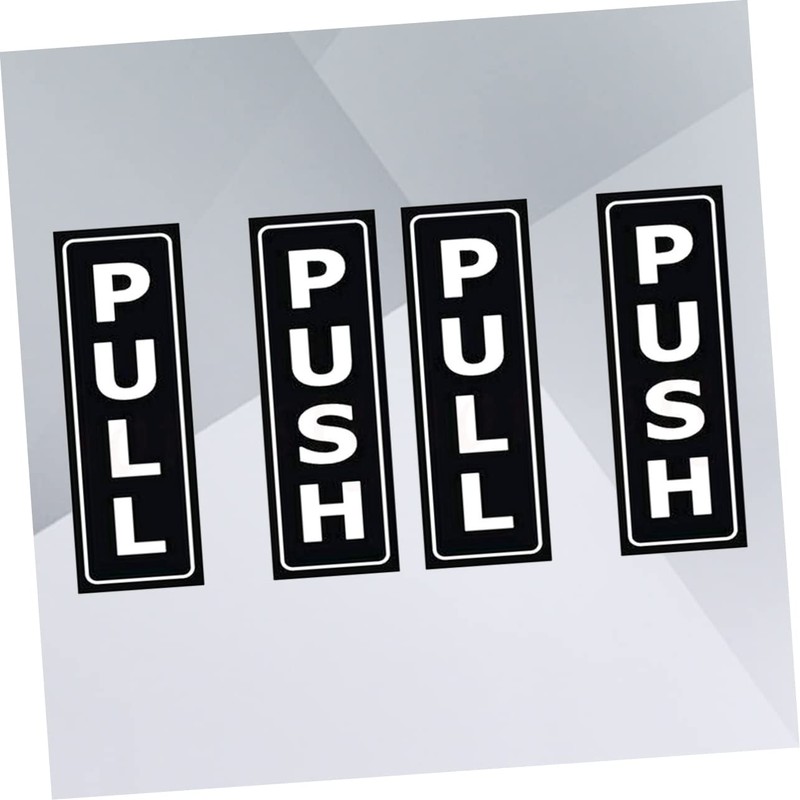 Ciieeo 4pcs Push Pull Door Sign Stickers Decals for Home
