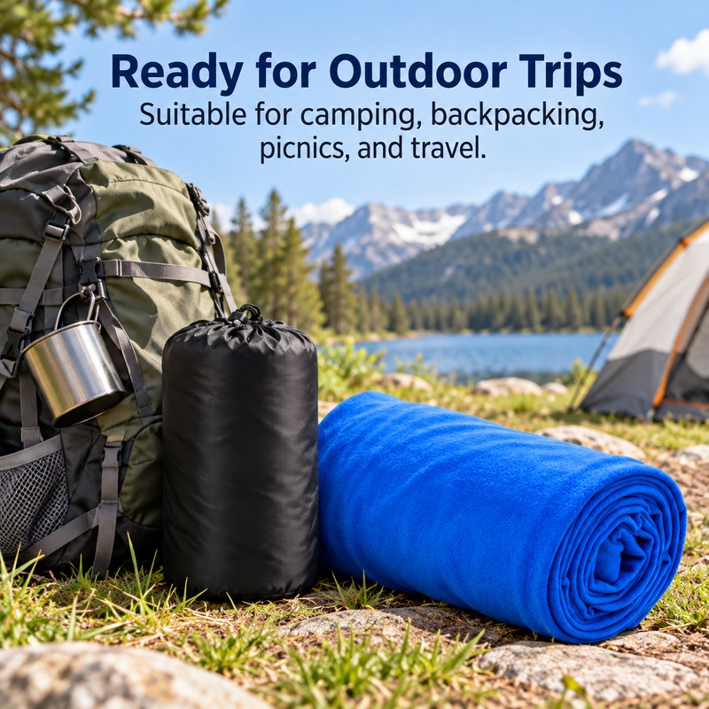 Fleece Sleeping Bag Liner for Camping – Portable 70.87 ×