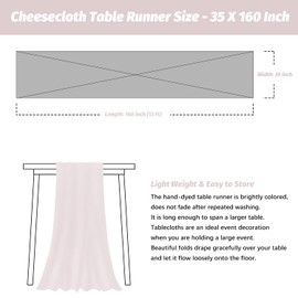 Nialnant 4 Pack Gauze Table Runners,13Ft Cheesecloth Table Runner for Baby Shower,Holiday Birthday Party,Easter Table Decoration
