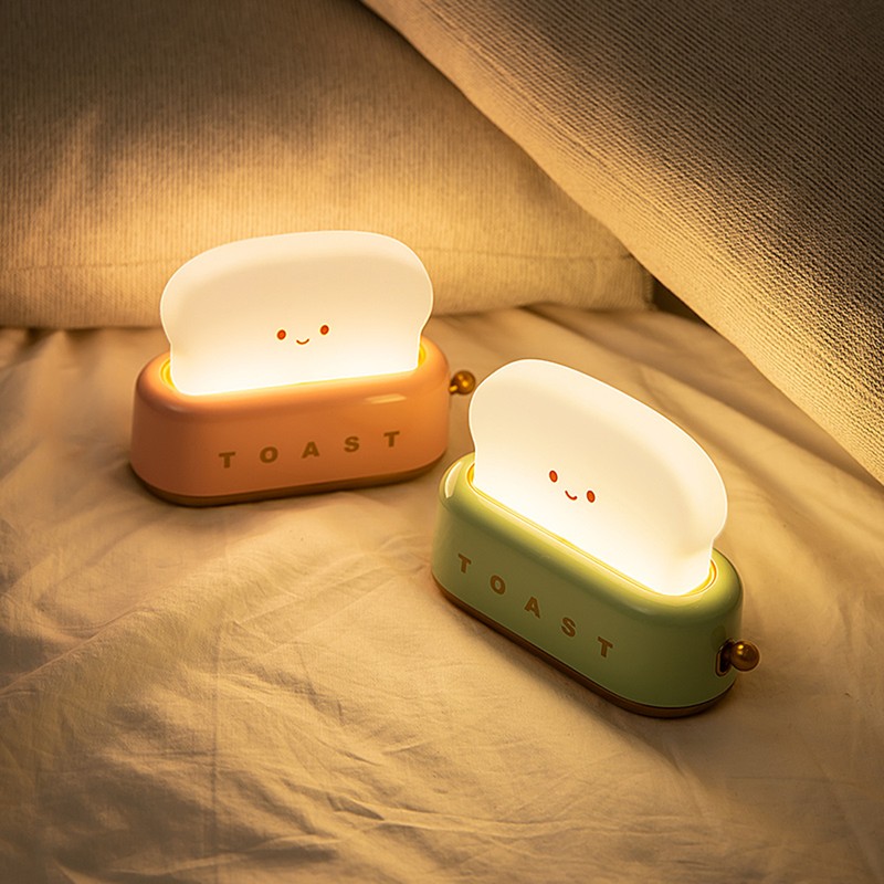 LED Bread Emotion Machine Night Light Eye Protection Portable Imitation