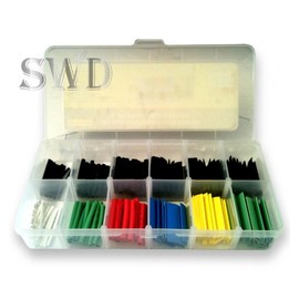 180 Colour Coded Heat Shrink Sleeves Sleeving Wire Cable Wrap Water Resistant