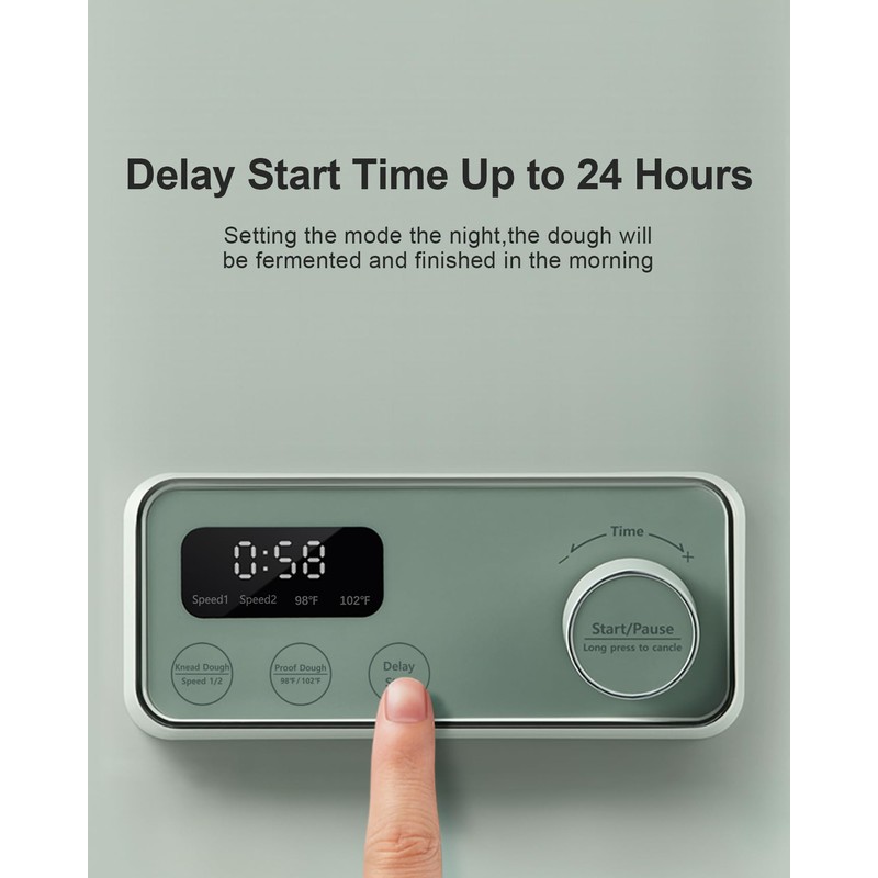 MOKKOM Electric Dough Maker with Proof Dough Function, Microcomputer Timing,