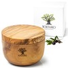 SOLTAKO Olive Wood Salt & Spice Tin Salt & Pepper