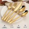VIVANI Theoson 20-Piece Gold Heavy Silverware Set for 4, Thicken