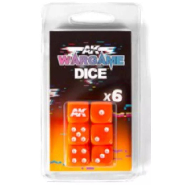AK INTERACTIVE Wargame: Orange Dice (6) (D)