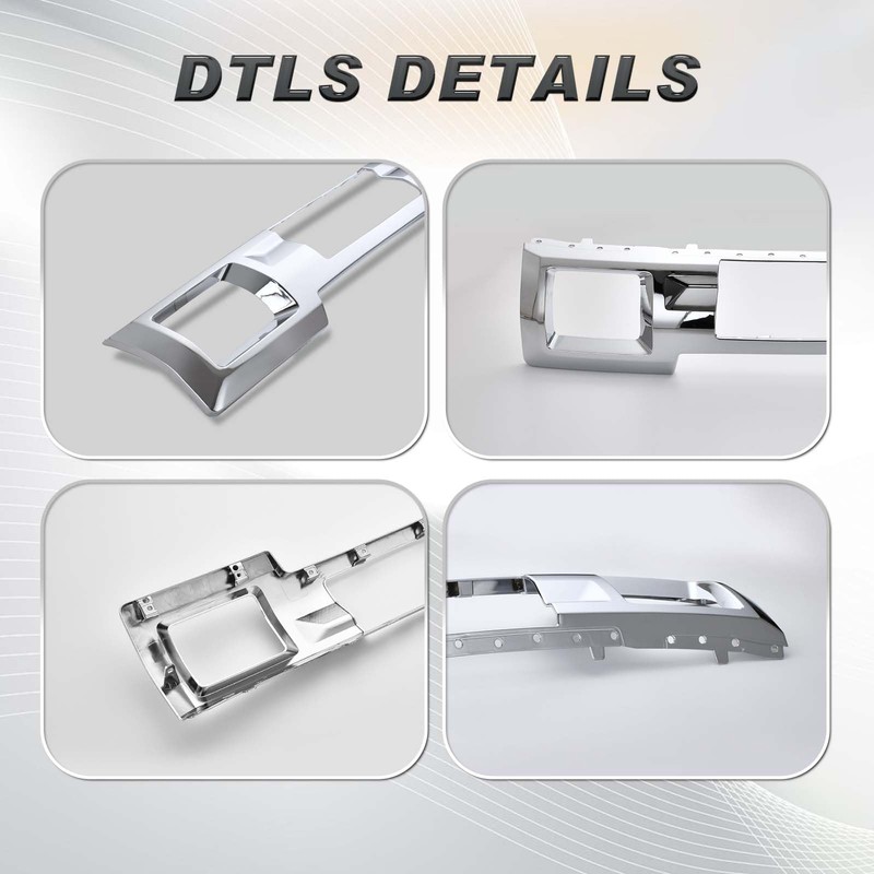 CONLLCON Front Bumper Skid Plate Chrome Compatible with 2015-2019 GMC