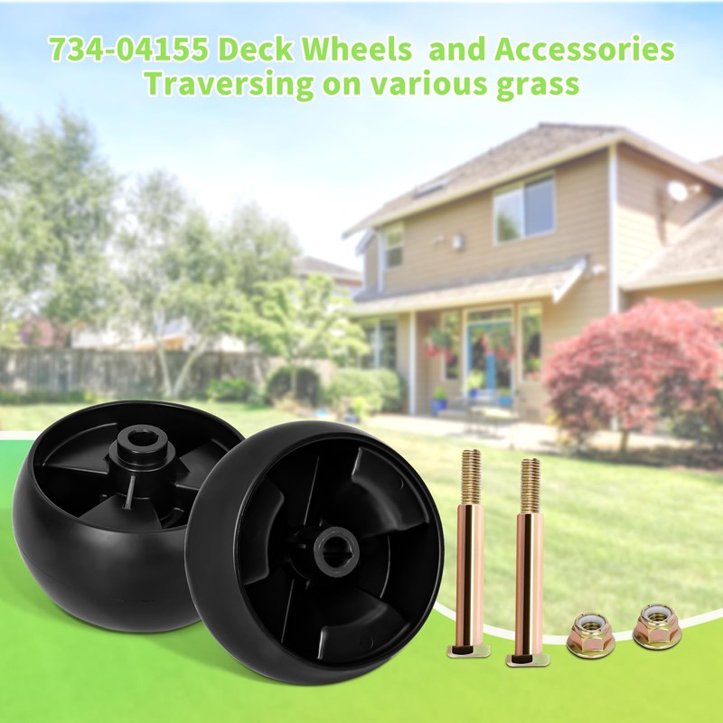 UP2WIN Replacement 734-04155 Deck Wheels, Deck Gauge Wheels Compatible with