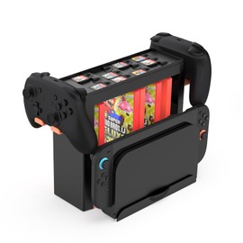 OLYGIVE Switch 2 Game Storage Tower, Switch 2 Stand Holder with Game Disk Rack and Controller Holder