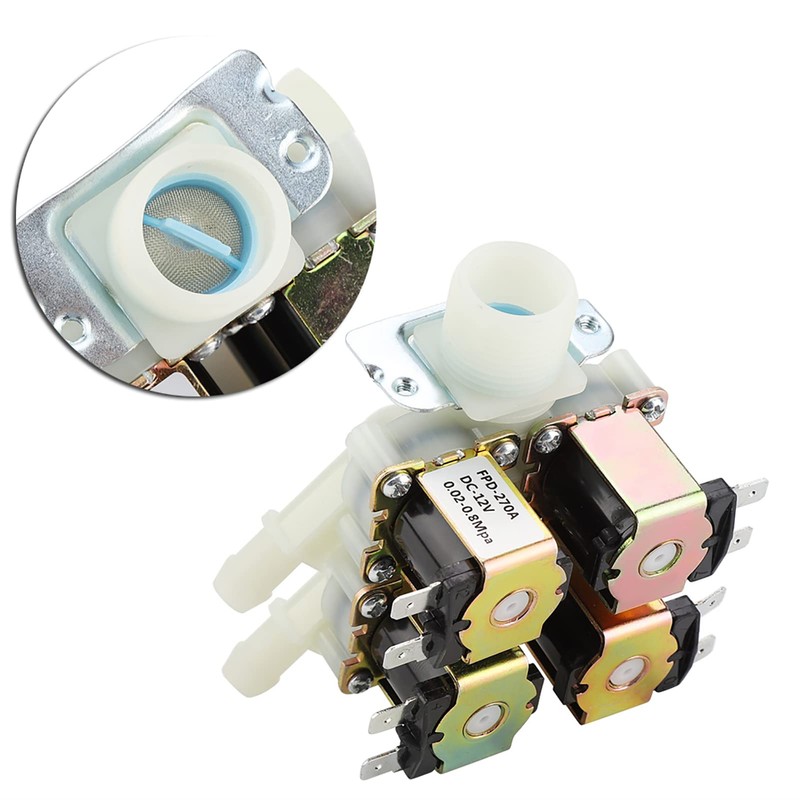 ANKROYU 12V DC DN20 G3/4" Normally Closed Plastic Solenoid Valve,