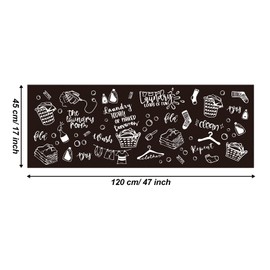 comfoyar Laundry Room Rug, Non-Slip Ergonomic Comfort Standing Rug, Black Area Rug for Laundry Room, Waterproof Laundry Floor Mat, Durable Anti Fatigue Runner Rug (17"x47")