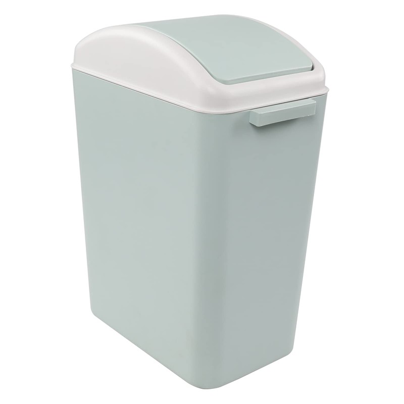 Vareone 15 L Plastic Slim Trash Bin with Swing Lid,