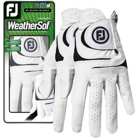 FootJoy Women's WeatherSof 2-Pack Golf Glove, White, Small, Worn on Right Hand