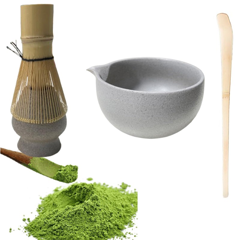 Tea Ceremony Set, Matcha Set, 4-Piece Set, 100 Bonpon Chasen,