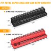 GOOACC 1/4" Magnetic Socket Organizer Set, 2-Piece Metric & SAE