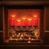 Homemory Christmas Red Flickering Flameless Candles, Battery Operated Acrylic LED