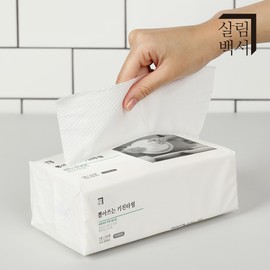 Household white paper kitchen towels 100 sheets, 9 packs, large capacity / 살림백서 뽑아쓰는 키친타올 100매 9팩 대용량