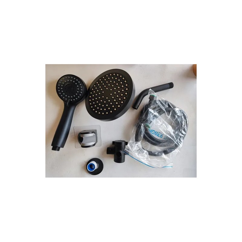 Regadera Telefono Cabezal De Ducha Redonda Baño Kit Con Ducha
