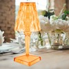 LED Crystal Table Lamp Transparent Prism Dimmable Desk Lamp USB