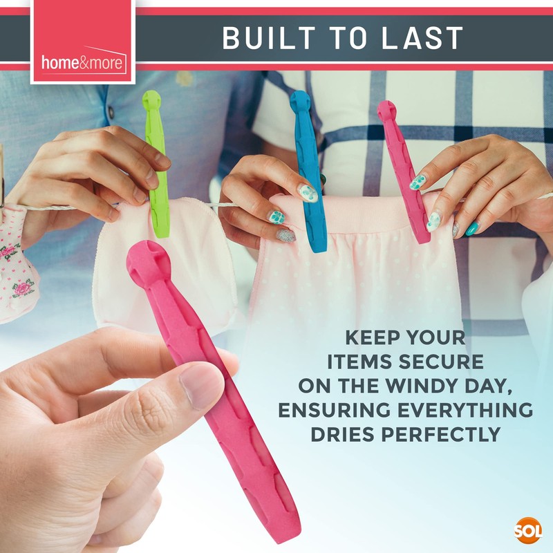48pk Plastic Dolly Pegs For Washing Line | Heavy Duty