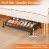 KOSIWU Under Bed Shoes Storage, 2 Pack Rolling Under-bed Storage