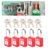5 Sets 38mm Lockout Lock Insulation LOTO Nylon PA Steel