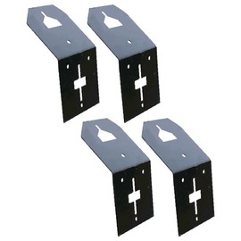 BestNest S&K T Post Mounting Adapters, Pack of 4 | Steel Bird House Mounts for Bluebird Houses | Durable Black Finish | Easy to Attach with Predrilled Holes | Use 2 Adapters per Post if Desired