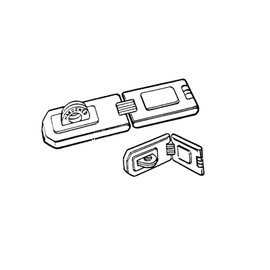 QCAA Extra Heavy Duty Concealed Safety Hasp, Flexible Link, with Hardened Staple, 6-1/4" Single Flexible, Zinc Plated, 1 Pack, Made in Taiwan