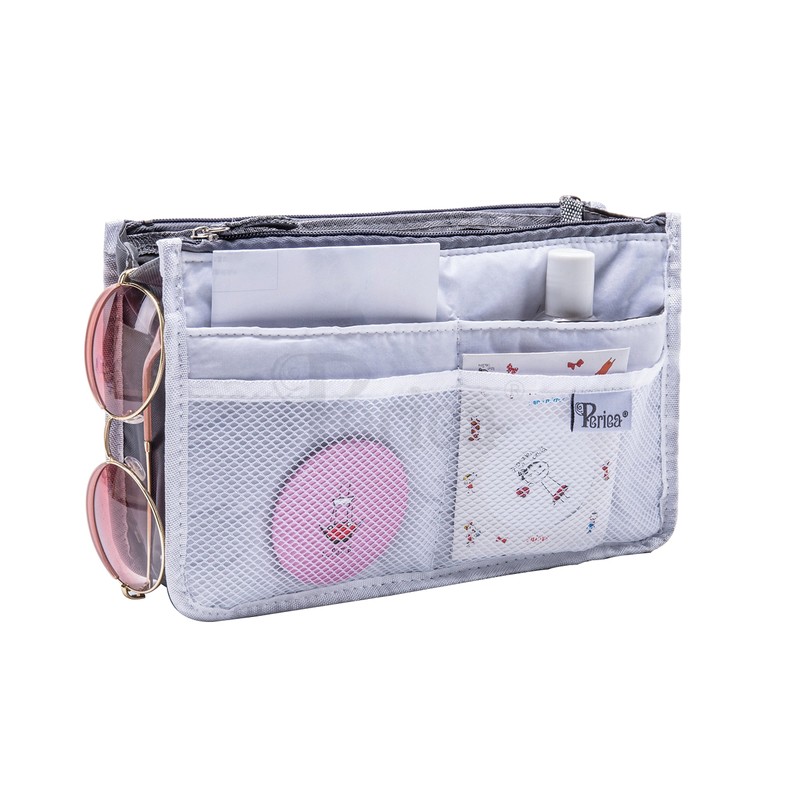 Periea Chelsy Handbag Organiser Insert (White, Large)