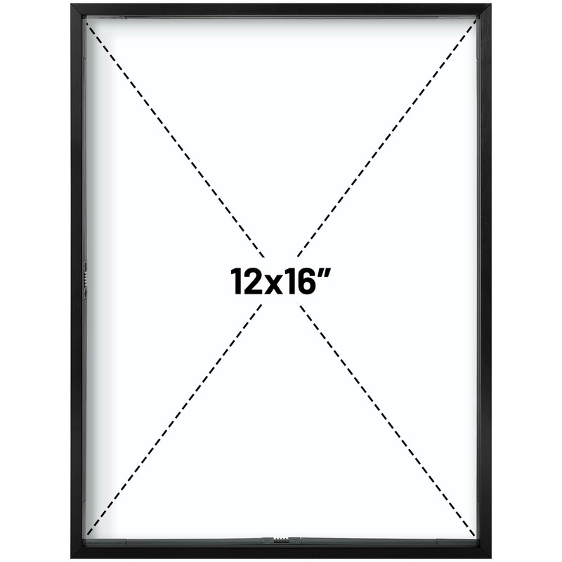 Frametory, 12x16 Floating Picture Frame - Metal Photo Frame -