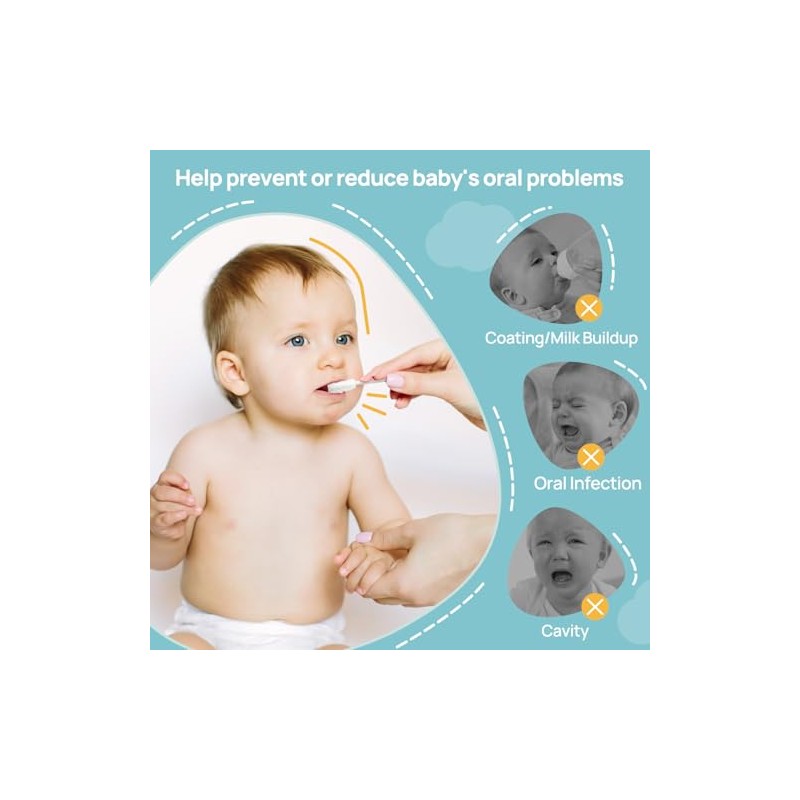 Papablic Limpiador de lengua para bebé, limpiador de encías con