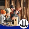 ORTAVA Hexagon Wood Screws (10, Black, M6 x 75)