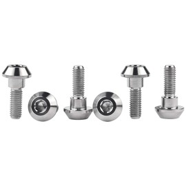 Wanyifa Titanium Motorcycle Brake Disc Bolt Screw M6 x 20 25mm for Suzuki GSXR Yamaha R1 R6 YZF Pack of 6 (Normal Titanium, M6x20mm)