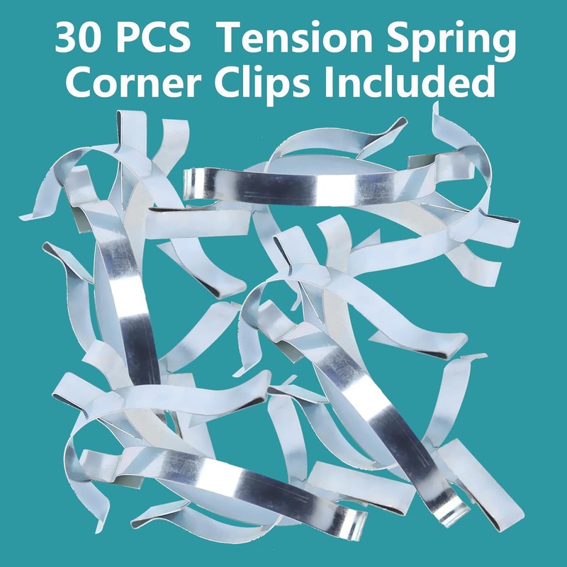 Window Screen Tension Spring Corner Clips 30 PCS 1/4 Inch