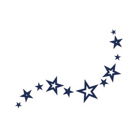 Tattwo.me 2 Week Waterproof Temporary Plant Tattoos - Range of Stars - EU Compliance - Vegetable Ink - Tattoo Pad Size: 5 x 5cm (P0506)