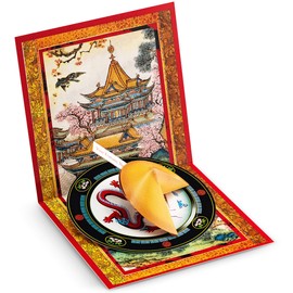 Happy Birthday Cards - Holiday Greeting, Christmas, Graduation, Wedding, Anniversary Cards - For Wife Husband Kids Friends w/Mailing Envelope - (2 Pack, Fortune Cookie)