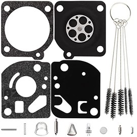 QAZAKY Carburetor Rebuild Kit Carb Repair Set Compatible with Zama RB-47 C1Q C1U Weed Eater Craftsman Blower Poulan Trimmer Brushcutter Oleomac Efco 640 750 8510 8742 Emak Jet 300 400 C1Q-E3 C1U-W10
