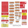 56 Pack PV Solar System Install Label Kit, Joyfulmap Photovoltaic Safety Labels,Photovoltaic Power Source Labels, Solar PV Safety Warning Pack
