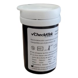 Tiras Reactivas Para Glucómetro Gl582 Checkatek Color Blanco