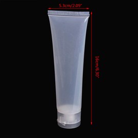 MYhose Tubes Squeeze Empty Plastic Tubes Squeeze Plastic Cosmetic Cream Lotion Travel Bottle 1 Piece Clear / Transparent 100 ml